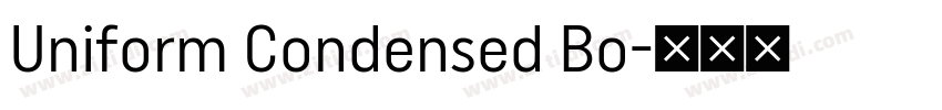 Uniform Condensed Bo字体转换